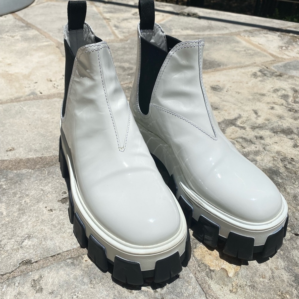 Prada Chelsea Lug-sole monolith boots